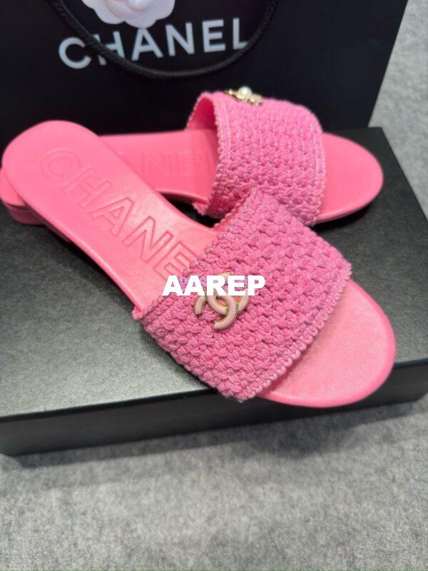 Replica Chanel 24SS Mules Logo Sandals G39918 3