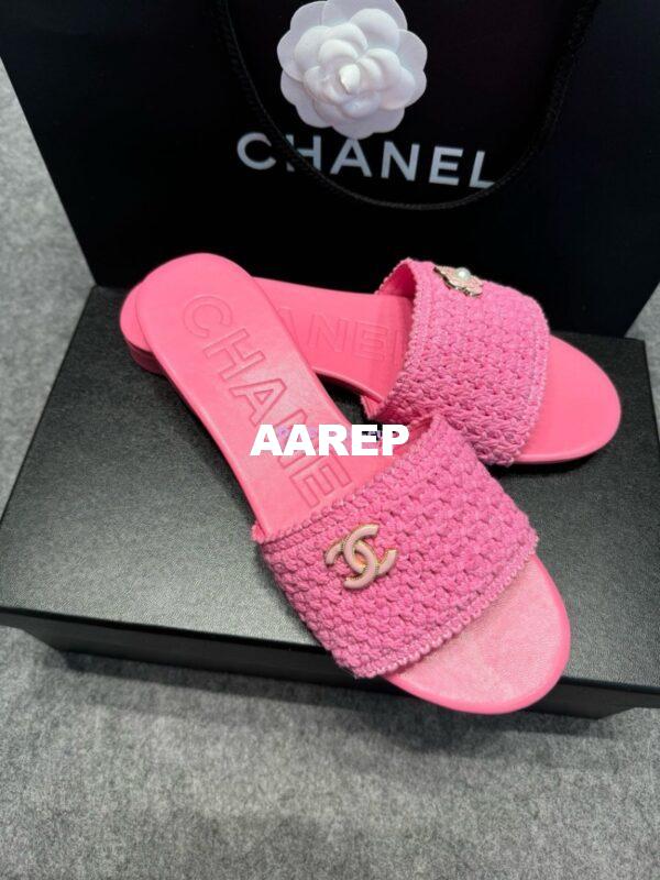 Replica Chanel 24SS Mules Logo Sandals G39918 4