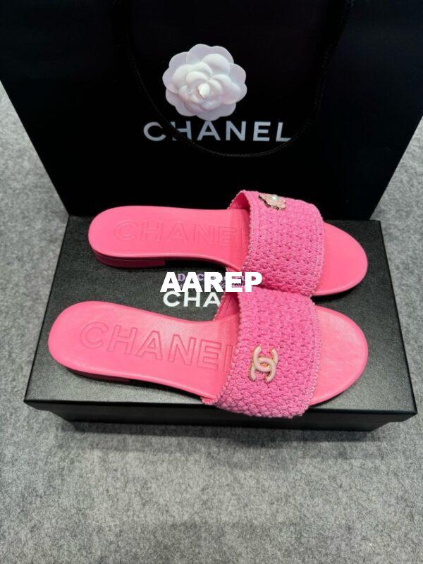 Replica Chanel 24SS Mules Logo Sandals G39918 5