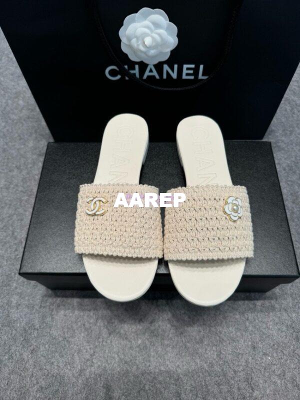 Replica Chanel 24SS Mules Logo Sandals G39918 9
