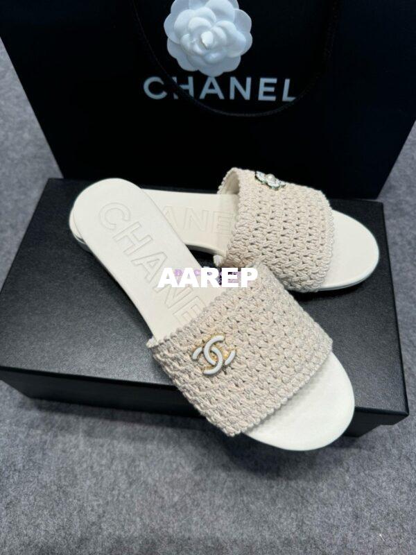 Replica Chanel 24SS Mules Logo Sandals G39918 11