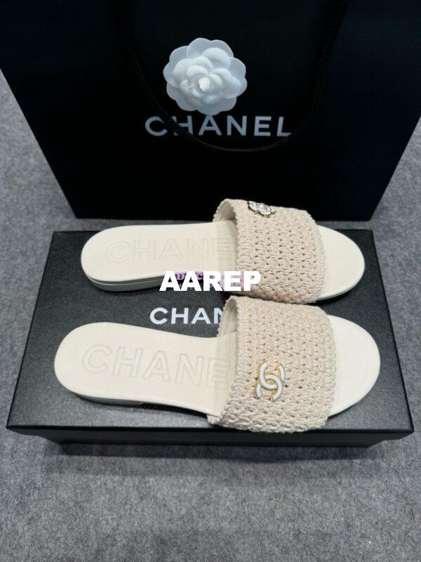 Replica Chanel 24SS Mules Logo Sandals G39918 12