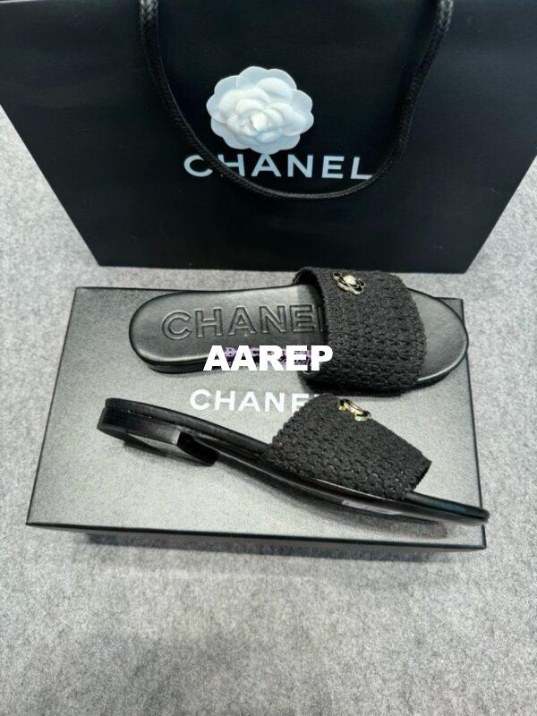 Replica Chanel 24SS Mules Logo Sandals G39918 21