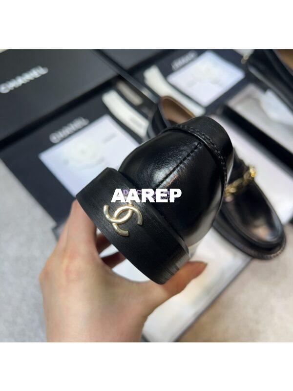 Replica Chanel 24P Moccasins Calfskin & Metal G45785 Black 8