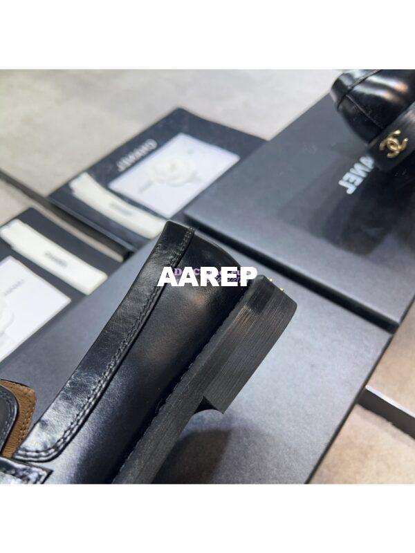 Replica Chanel 24P Moccasins Calfskin & Metal G45785 Black 9