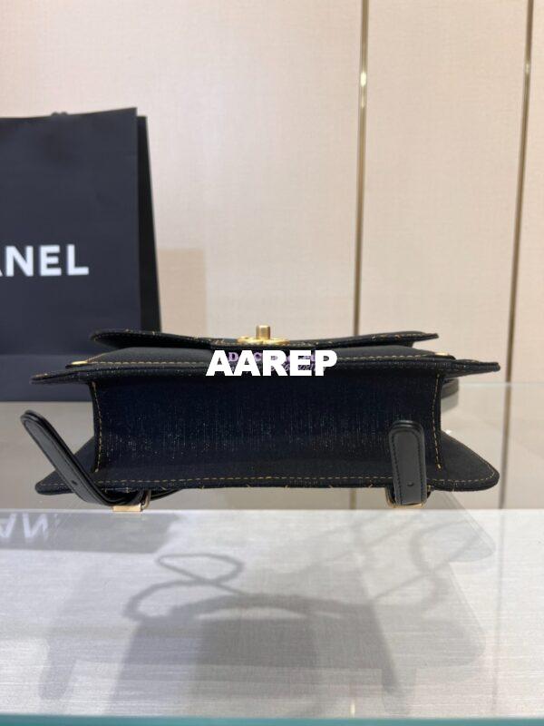 Replica Chanel Denim Chain Backpack AS4031 Black 18
