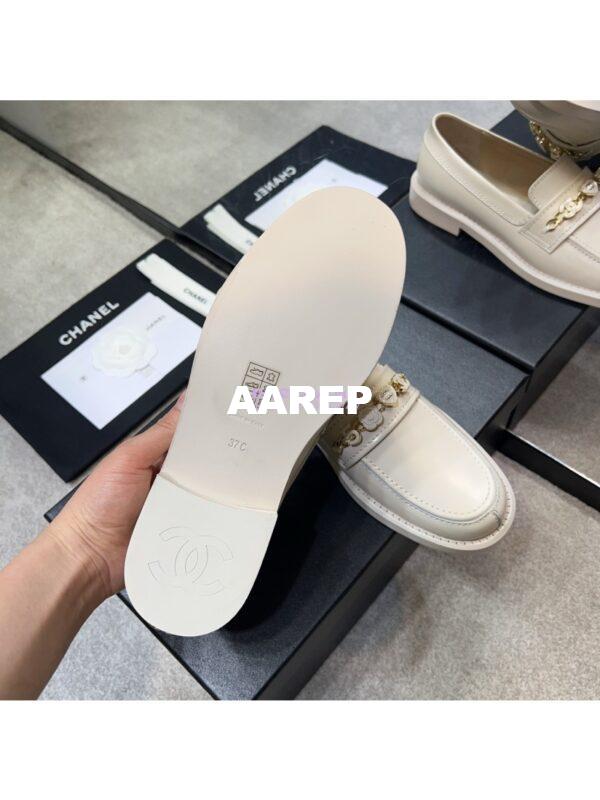 Replica Chanel 24P Moccasins Calfskin & Metal G45785 Creme 11