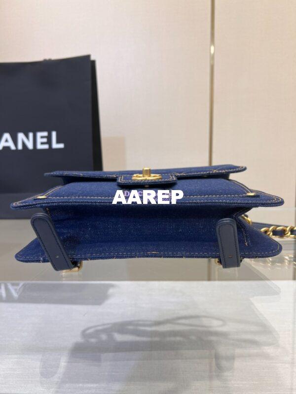 Replica Chanel Denim Chain Backpack AS4031 Blue 7