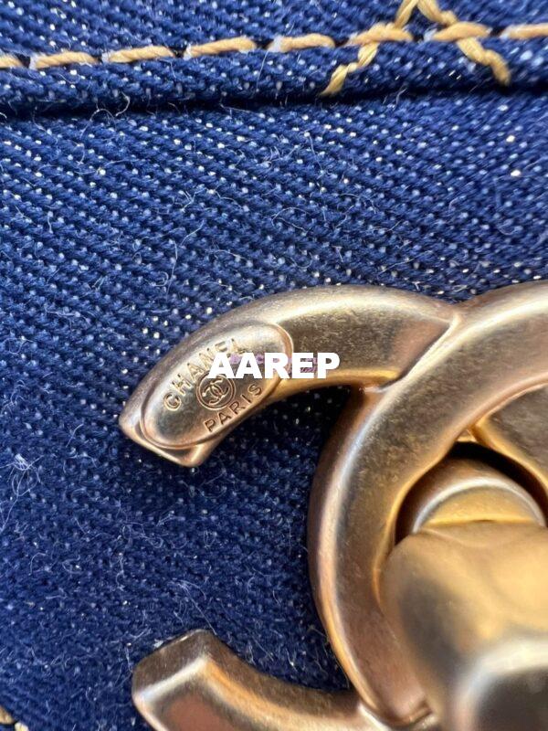 Replica Chanel Denim Chain Backpack AS4031 Blue 10