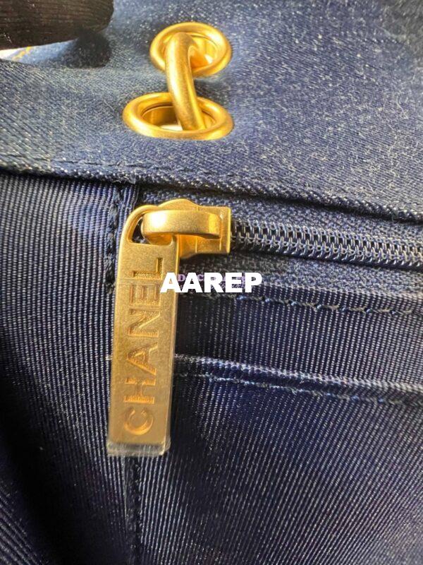Replica Chanel Denim Chain Backpack AS4031 Blue 15