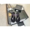 Replica Chanel Luxe CC Grossgrain and Calfskin Sandals G35927 Black with Bow 2