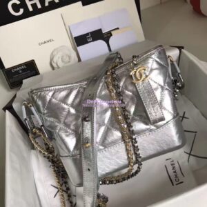 Replica Chanel Gabrielle Hobo Bag A93825 Silver 2