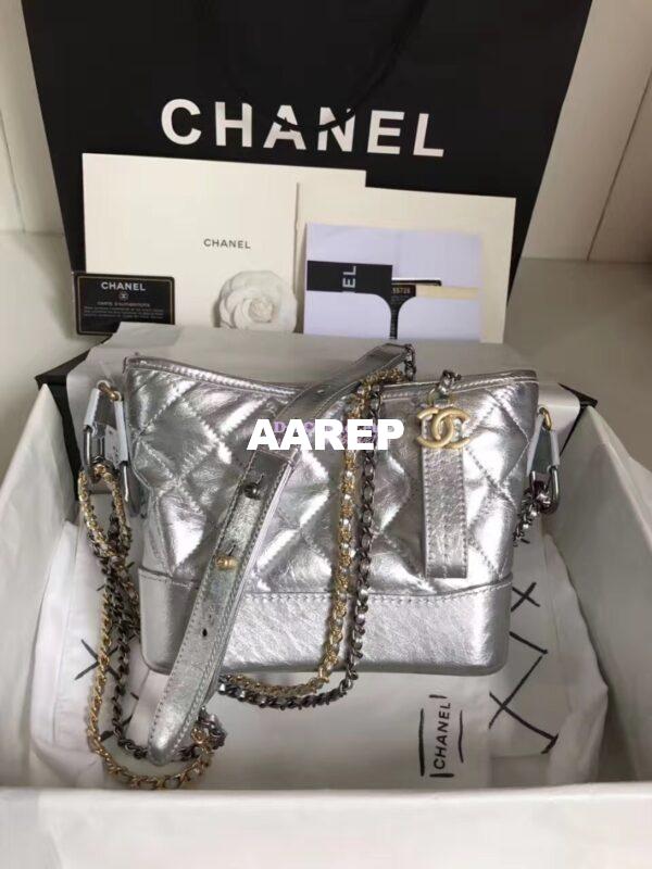 Replica Chanel Gabrielle Hobo Bag A93825 Silver 6
