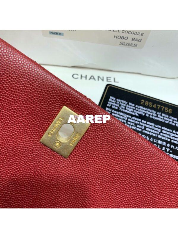 Replica Chanel Coco Grained Calfskin Flap Bag Red A92991 11