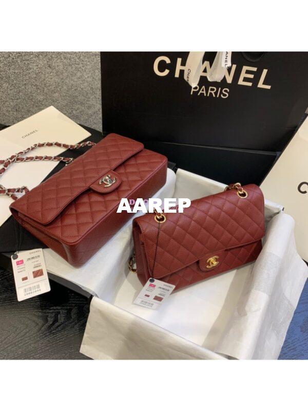 Replica Chanel Classic Flap Caviar in Wine Bag