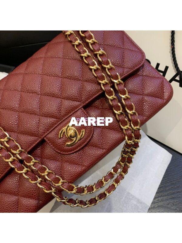 Replica Chanel Classic Flap Caviar in Wine Bag 3