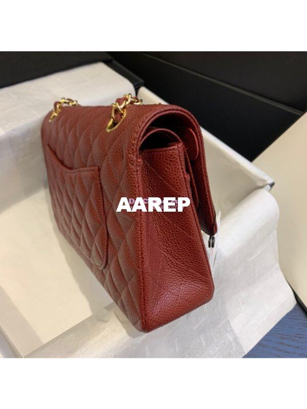 Replica Chanel Classic Flap Caviar in Wine Bag 4