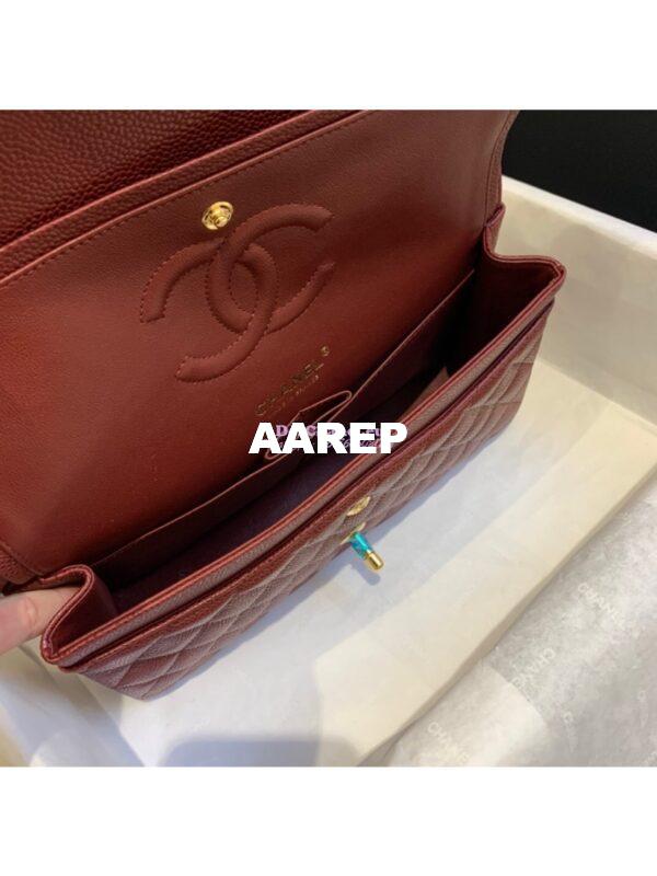 Replica Chanel Classic Flap Caviar in Wine Bag 6