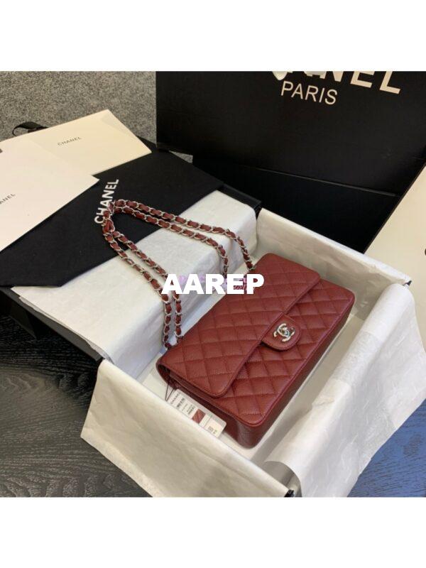 Replica Chanel Classic Flap Caviar in Wine Bag 9