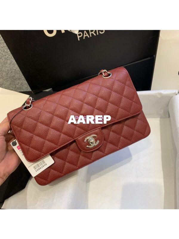 Replica Chanel Classic Flap Caviar in Wine Bag 10