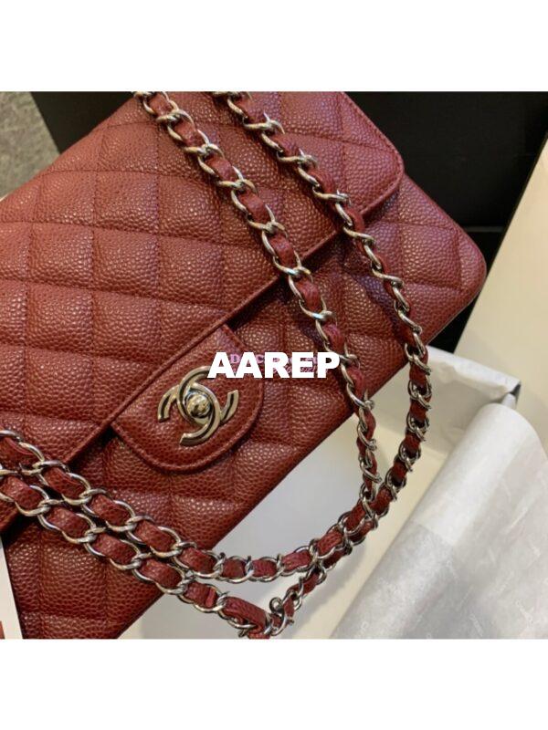 Replica Chanel Classic Flap Caviar in Wine Bag 11