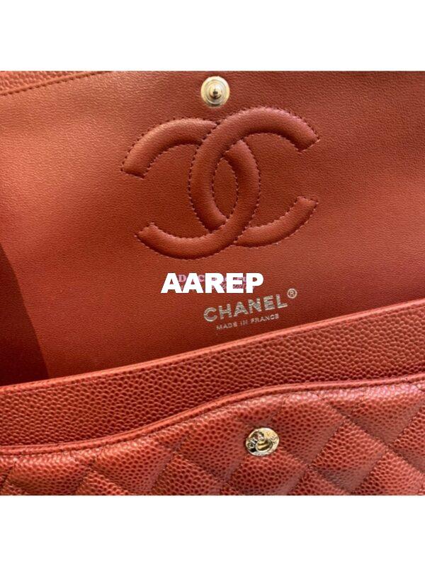 Replica Chanel Classic Flap Caviar in Wine Bag 12