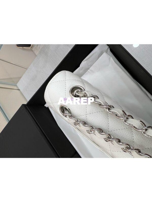 Replica Chanel Classic Flap Caviar in White Bag 11