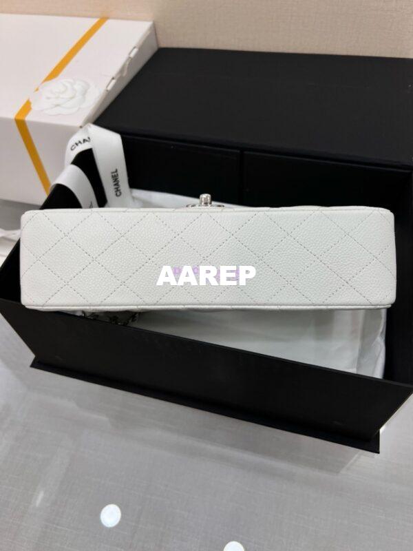 Replica Chanel Classic Flap Caviar in White Bag 15