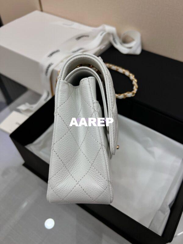 Replica Chanel Classic Flap Caviar in White Bag 21
