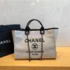 Replica Chanel A66942 Large Toile Deauville Shopping Bag in Poudre Pink