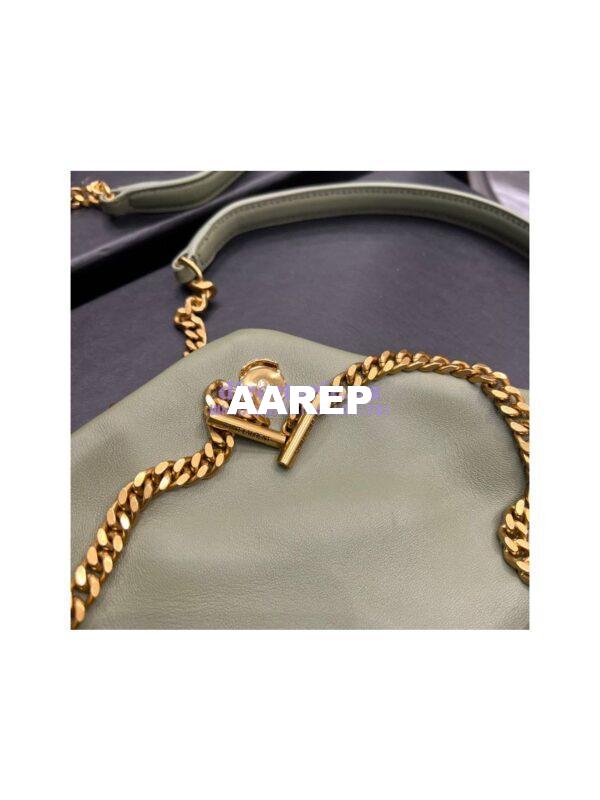 Replica YSL Saint Laurent Mini Loulou Puffer Toy Bag In Quilted Lambskin Pistache 7