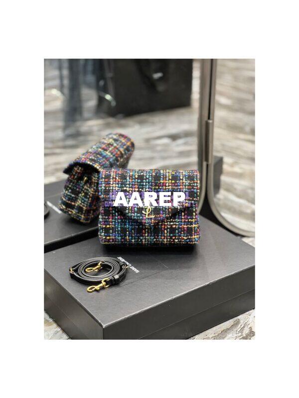 Replica YSL Saint Laurent LouLou Toy Multicolour Tweed Shoulder Bag 678401