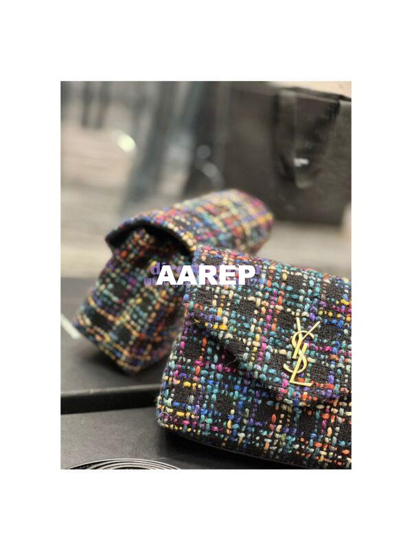 Replica YSL Saint Laurent LouLou Toy Multicolour Tweed Shoulder Bag 678401 3