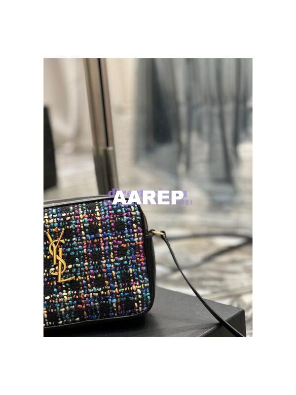 Replica Saint Laurent YSL Medium Lou Multicolour Tweed Camera Bag 520534 5