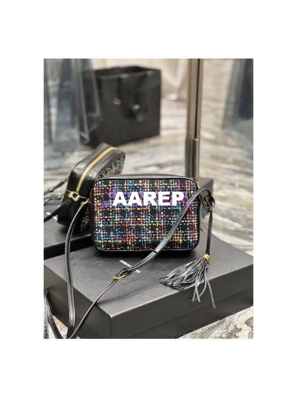 Replica Saint Laurent YSL Medium Lou Multicolour Tweed Camera Bag 520534 9