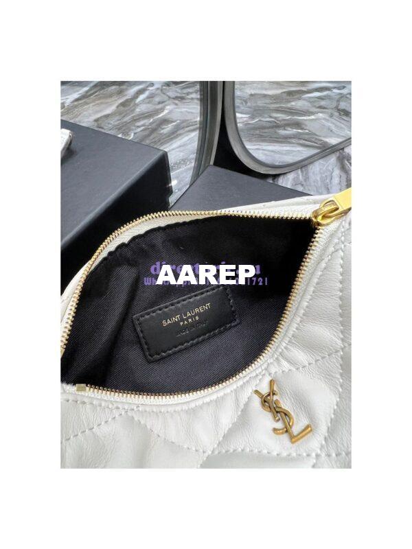 Replica YSL Saint Laurent Sade Mini Tube Bag In Quilted Lambskin 699703 White 10