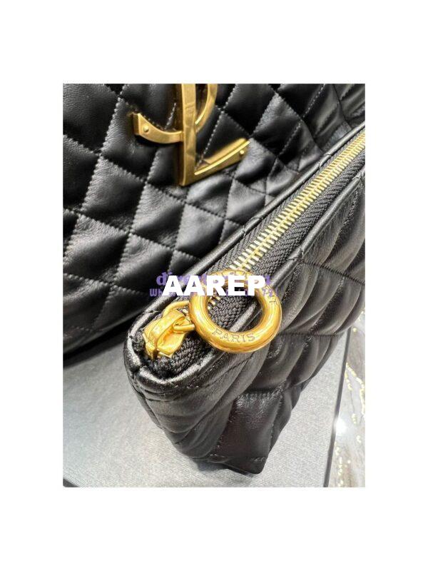 Replica YSL Saint Laurent ICARE Maxi Shopping Bag In Quilted Lambskin 698651 Black 9