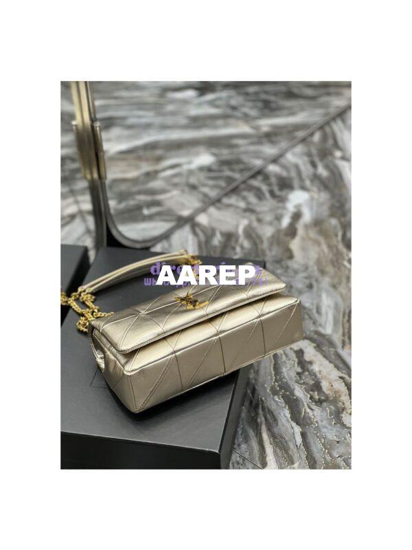 Replica YSL Saint Laurent Jamie Medium Chain Bag "Carré Rive Gauche" In Lambskin 515821 Metallic Gold 11