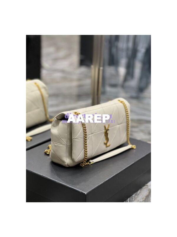 Replica YSL Saint Laurent Jamie Medium Chain Bag "Carré Rive Gauche" In Lambskin 515821 Blanc 5