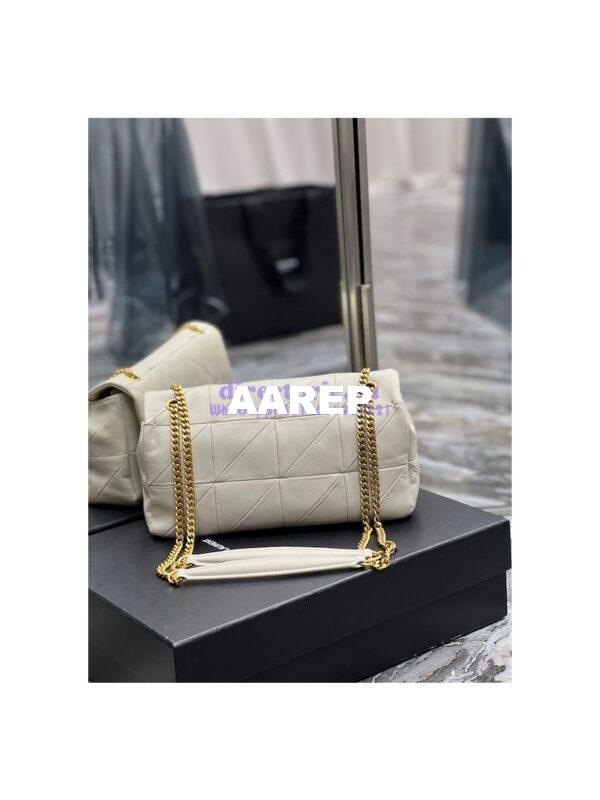 Replica YSL Saint Laurent Jamie Medium Chain Bag "Carré Rive Gauche" In Lambskin 515821 Blanc 8