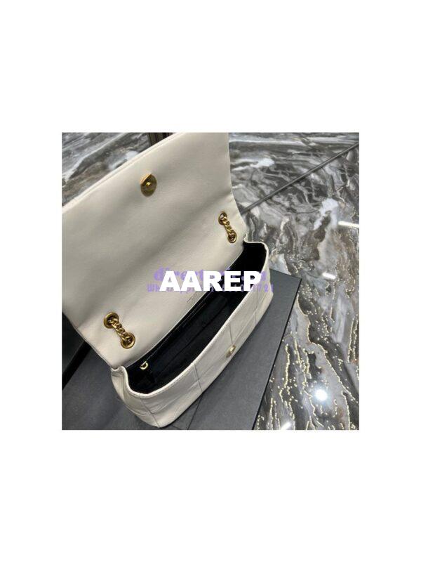 Replica YSL Saint Laurent Jamie Medium Chain Bag "Carré Rive Gauche" In Lambskin 515821 Blanc 9