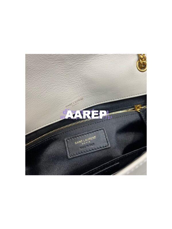Replica YSL Saint Laurent Jamie Medium Chain Bag "Carré Rive Gauche" In Lambskin 515821 Blanc 11