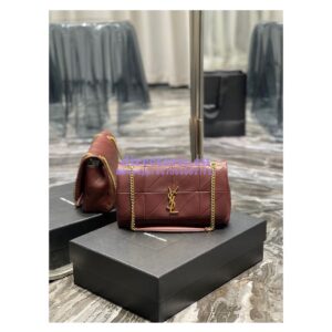Replica YSL Saint Laurent Jamie Medium Chain Bag "Carré Rive Gauche" In Lambskin 515821 Wine 2
