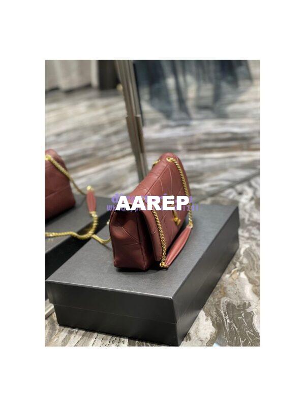Replica YSL Saint Laurent Jamie Medium Chain Bag "Carré Rive Gauche" In Lambskin 515821 Wine 3