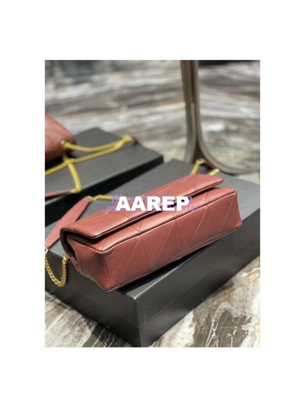 Replica YSL Saint Laurent Jamie Medium Chain Bag "Carré Rive Gauche" In Lambskin 515821 Wine 6
