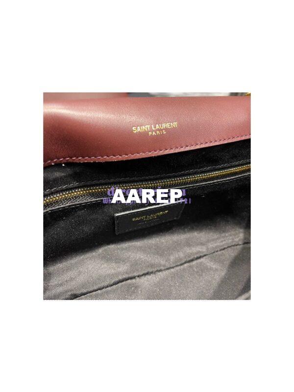Replica YSL Saint Laurent Jamie Medium Chain Bag "Carré Rive Gauche" In Lambskin 515821 Wine 9