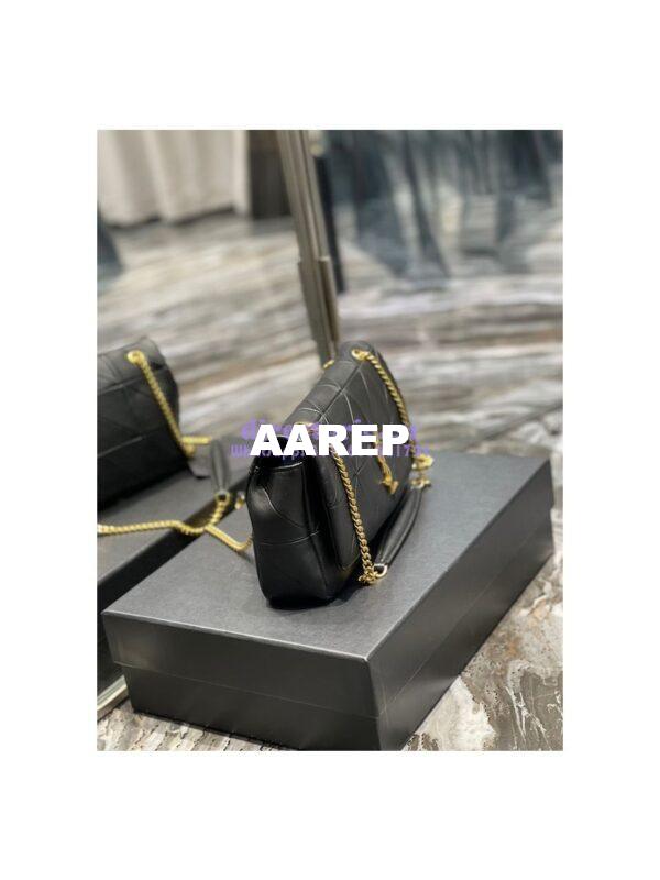 Replica YSL Saint Laurent Jamie Medium Chain Bag "Carré Rive Gauche" In Lambskin 515821 Black 5