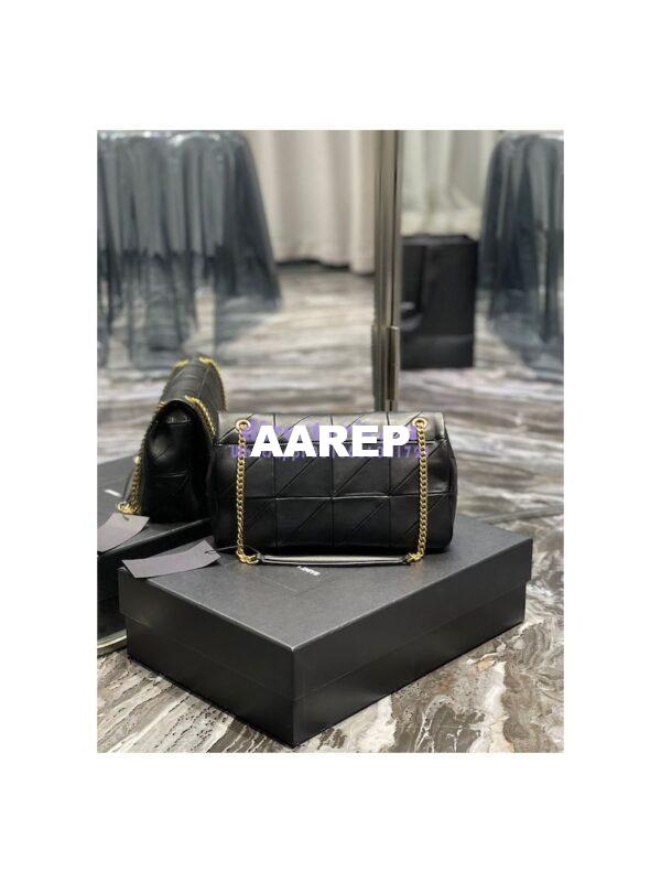 Replica YSL Saint Laurent Jamie Medium Chain Bag "Carré Rive Gauche" In Lambskin 515821 Black 8