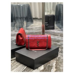 Replica YSL Saint Laurent Jamie Medium Chain Bag "Carré Rive Gauche" In Lambskin 515821 Red 2