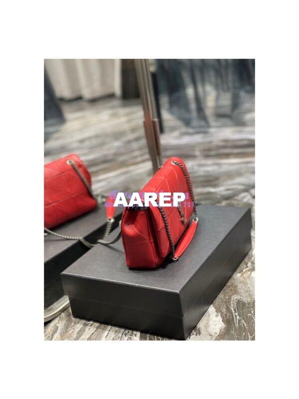 Replica YSL Saint Laurent Jamie Medium Chain Bag "Carré Rive Gauche" In Lambskin 515821 Red 5